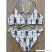 ZAFUL Women Striped Floral Strappy Bandage Criss Cross Bikini Sets 2PCS Swimsuits Beachwear B07BS5T41H